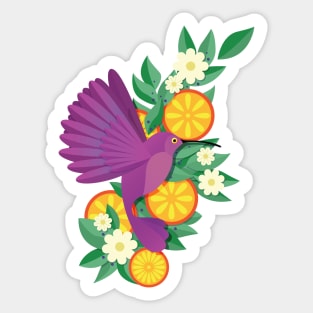 Tropical Hummingbird Sticker